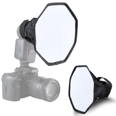 Imagem de PULUZ Softbox de flash portátil para Speedlights, 20 cm universal dobrável octogonal estúdio softbox difusor de flash para Canon, Nikon, Sunpack, Nissin, Sigma, Sony, Panasonic Lumix Flashes