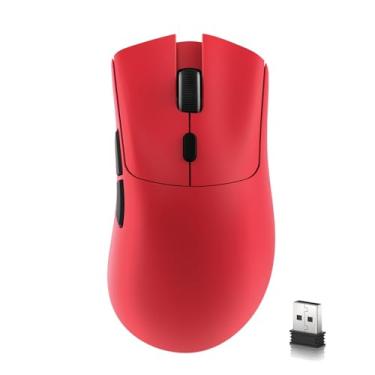 Imagem de ATTACK SHARK Mouse para jogos sem fio R1, conexão de três modos (2,4G/com fio/BT5.2), 55 g leve, sensor óptico DPI 18K, HUYU 20 milhões de vida útil das chaves, design ergonômico, para