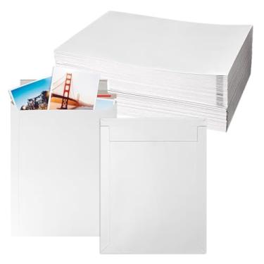 Imagem de Pacote com 100 envelopes fotográficos de qualidade suprema, envelopes autovedantes de 23 x 29 cm, envelopes de papelão rígido, ideais para fotos, documentos, CDs, envelopes rígidos com privacidade