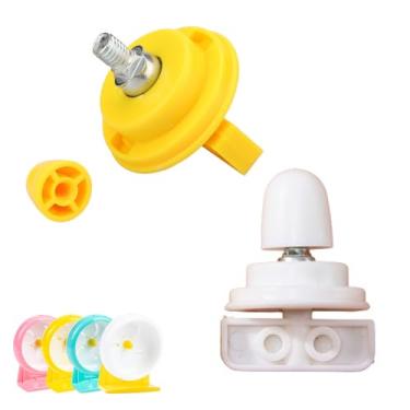 Imagem de SquEqu Pacote com 2 rolamentos de rolamento de substituição para hamster, suporte central, suporte para hamsters, gerbil, chinchilas, gaiola de ratos, fio, corrida, spinner, pendurar em pé, reparo