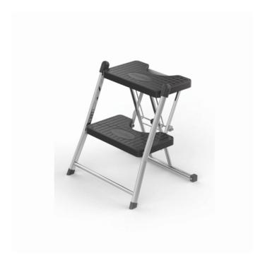 Imagem de Escada Alcance 2 Degraus Dobrável 120 Kg  Cromada Anodilar