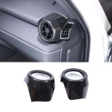 Imagem de Heutamo Tampa de saída de ar lateral do painel do carro compatível com Toyota Land Cruiser Prado 250 J250 LC250 2024 2025 acessórios, acabamento da tampa da saída de ar da placa do painel (padrão de