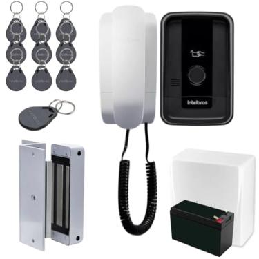 Imagem de Interfone Porteiro Intelbras Ipr 1010 Id Com 10 Tags Para Abertura e Fechadura Eletroima