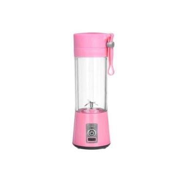 Imagem de Mini Liquidificador Mixer Juice Usb Rosa - Baoxi, 380ml, bivolt, Rosa,