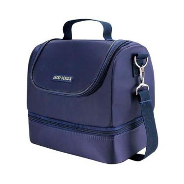 Imagem de Lancheira Térmica Bolsa Necessaire Marmita Lanches Bebidas 2 Compartim