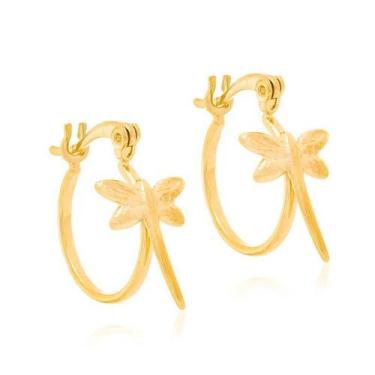 Imagem de Brincos banhado ouro 3x 24k 18k e 22k femininos argola pequenos romman