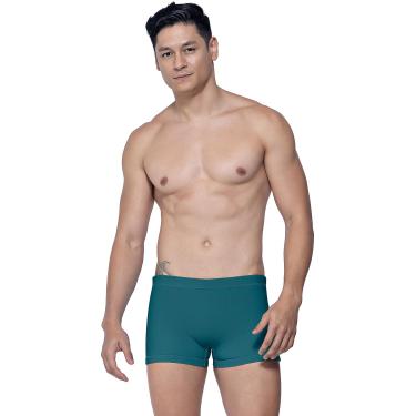 Imagem de Hidroshort, Speedo, AcquaPlus, Boxer Liso com Lateral de 24 cm, tamanho P - Azul verde