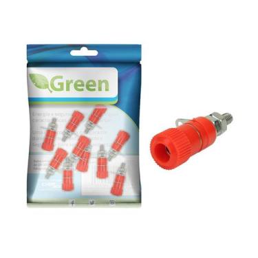 Imagem de 10x Borne Para Plug Banana Vermelho 11x33mm  - GREEN, BN-1133-R