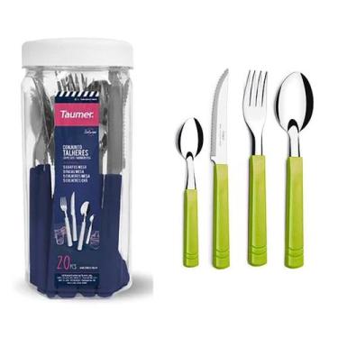 Imagem de Jogo Faqueiro 20 Peças Saturno Talheres Aço Inox Faca Garfo Colher + P
