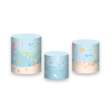 Imagem de Trio de Capas de Cilindro - Fundo do Mar Vida Marinha 020 - Via Cores