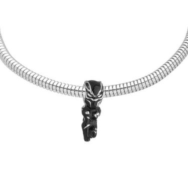 Imagem de Pulseira Pantera Negra Berloque Banhado a Prata 925 - Work Semijoias