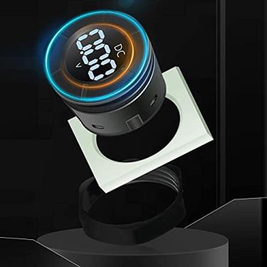 Imagem de Voltímetro, Display LCD Digital Redondo DC0 a 300V Voltímetro Medidor de Tensão do Carro Monitor Testador de Voltagem ABS, Multímetros e Analisadores de