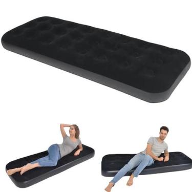 Imagem de Colchão Inflável Solteiro Linha Premium Confortavel 150kg - Bel, Preto