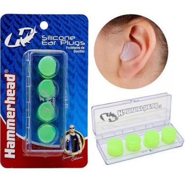 Imagem de Tampao Protetor de Ouvido Auricular 4 PC Silicone Hammerhead, Verde