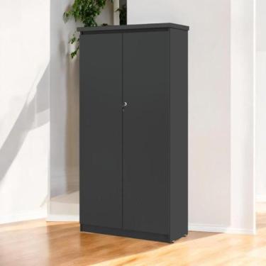 Imagem de Armário Multiuso 02 Portas Doubler Preto - Mobiliar Home Shop