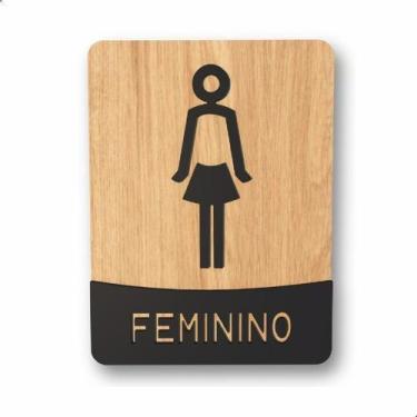 Imagem de Placa De Banheiro Placas Para Banheiro Feminino Masculino - Facris