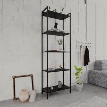 Imagem de Estante para Livros Industrial Aço Multiuso 5 Prateleiras 187cmx60cm A