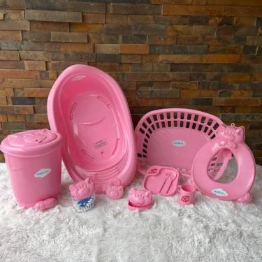 Imagem de Banheira para Bebe 22 L redutor saboneteira lixeira de bebe prato infa