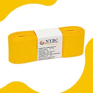 Imagem de Fita Para Laço De Gorgurão Amarelo Ouro - 22mm C/10 Metros - Nybc