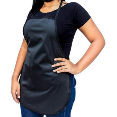 Imagem de Avental de Cozinha e Lavanderia Preto Impermeável - BemPrat