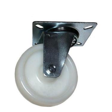Imagem de Kit 4 Rodizios Nylon 4pol. Base Placa Girat. 170kg Por Roda - ABCMAIOR