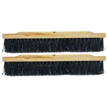 Imagem de Kit Com 2 Vassoura Escovão Gari Nylon Duro 60Cm Sem Cabo - Marcão Rodo