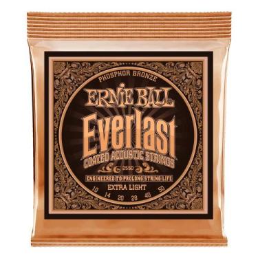 Imagem de Cordas Coated Violão .010 Aço Bronze Ernie Ball Everlast