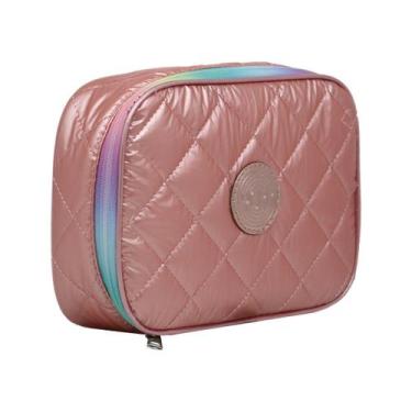 Imagem de Estojo Feminino Box Puffer Infantil Juvenil Grande - Yepp, Rosa