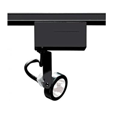 Imagem de Nuvo Lighting Mr16 Anel Gimbal TH239 Cabeças de Trilho de Luz Transitória Uma Luz Acabamento Preto, 5 cm