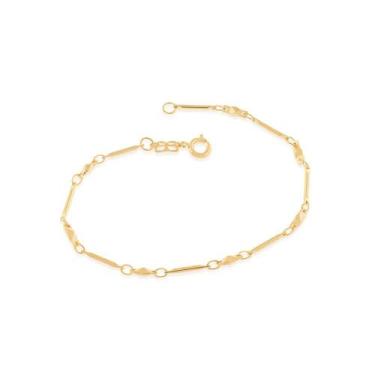 Imagem de Pulseira rommanel banhado ouro 18k feminina palito torcido 18cm 19cm 5