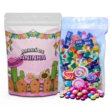 Imagem de Kit Festa Com 5 Saquinhos Em Pé 12x19cm Vários Temas - Mundo da Bina, 