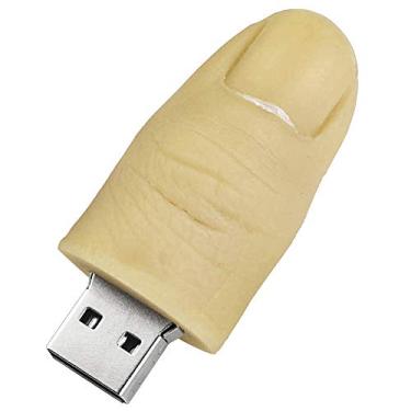 Imagem de LEIZHAN Pendrive de polegar com personagem de pen drive USB para crianças, estudantes, presente (16 GB, formato de polegar)