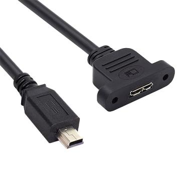 Imagem de xiwai Cabo de extensão USB 2.0 Mini 5 pinos macho para cabo extensor USB 3.0 Micro Tipo-B fêmea 480Mbps USB