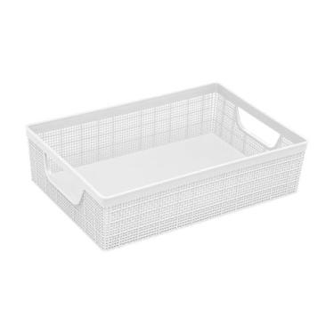 Imagem de Cesto Organizador Armário Gaveta Lavanderia 2 Litros - Jaguar, Branco