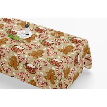 Imagem de Toalha De Mesa Retangular 12 Lugares Tecido Oxford TLZ27 - Natal Bisco