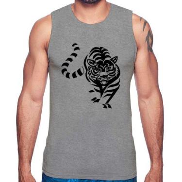 Imagem de Regata Tigre Traços - Foca na Moda, Cinza, M