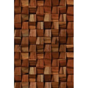 Imagem de Papel de Parede Adesivo Madeira Geométrico Cubos 3D MD 51 - IC DECOR