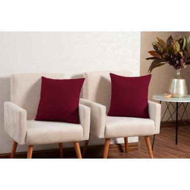 Imagem de Almofadas com enchimento e zíper em tecido 100% poliéster 50 x 50 preç