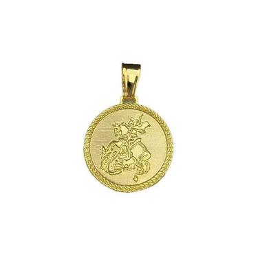 Imagem de Pingente são jorge m - banhado a ouro 18k - ToJoia18k