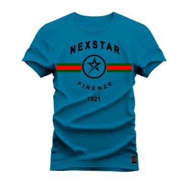Imagem de Camiseta Estampada Premium Algodão Nexstar Frize, M, Azul