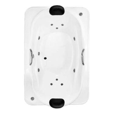 Imagem de Banheira Retangular Aiuruoca COMPLETA com hidro - Brasil Banheiras, 1,