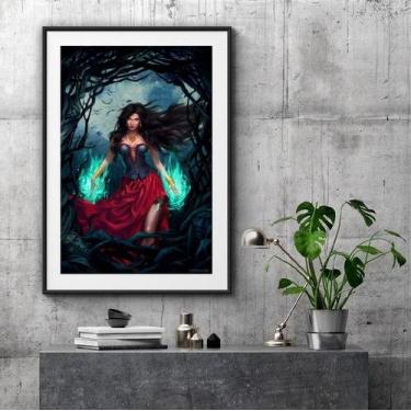 Imagem de Quadro Decorativo 60x48 Pomba Gira Maria Farrapo - Quadros On-line