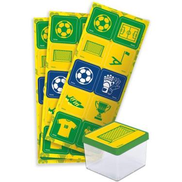 Imagem de Adesivo Quadrado Brasil Copa 2022 - 30 unidades - Festcolor