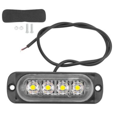 Imagem de Led Luz Grade Retangular Para Camionete 4 Leds Branco - Autovex