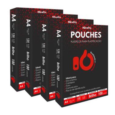 Imagem de Plastico Plastificação 400 Grafity 4 Centos A4 (220x307mm) 0,05mm 125 