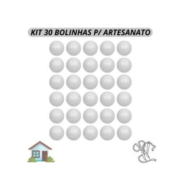Imagem de Bolinhas MACIÇAS de Isopor 40mm Para Artesanato, miudinhas Uso Diverso