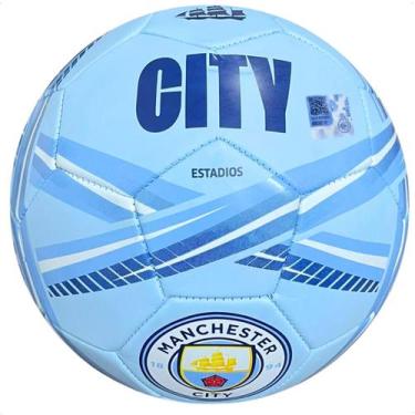 Imagem de Bola futebol oficial manchester city celeste azul branco - Sportcom