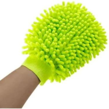 Imagem de Luva Cerdas Microfibra Para Limpeza Lavar Carro Doméstica VN - Pra vc,
