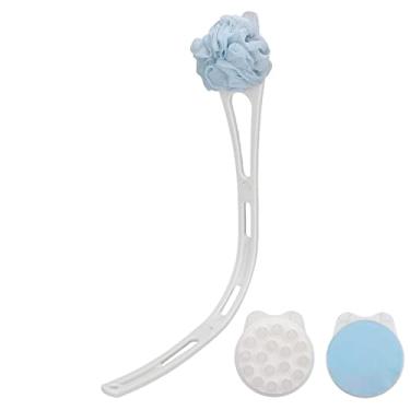 Imagem de Escova Corporal 3 Em 1 para Chuveiro, Escova para Limpeza de Esponja Nas Costas do Banho Com Cabo Longo para Molhado ou Seco, Masculino e Feminino, Escova Corporal para Chuveiro