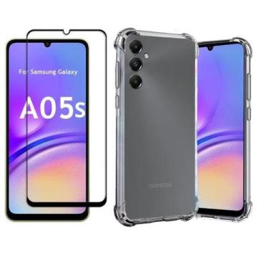 Imagem de Kit Proteção Capa Capinha + Pelicula vidro 3D Samsung Galaxy A05S - RA